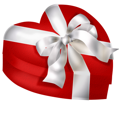 This png image - Red Heart Gift Box with White Bow PNG Clipart, is available for free download
