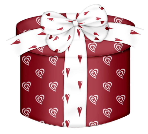 This png image - Red Heart Round Gift Box PNG Clipart, is available for free download