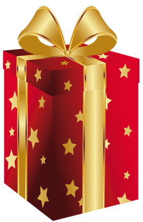 This png image - Red Present with Gold Bow Clipart, is available for free download