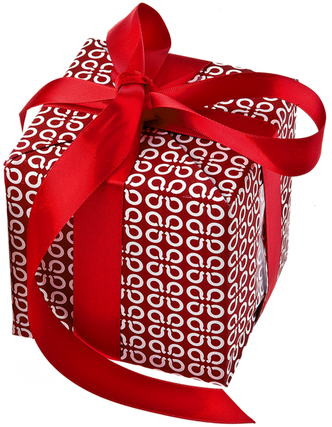 This png image - Red and White Present with Red Bow Clipart, is available for free download