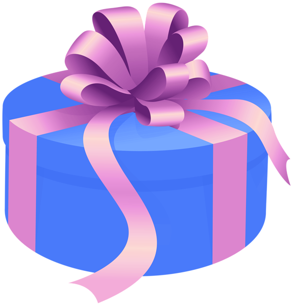 This png image - Round Gift Blue PNG Transparent Clipart, is available for free download