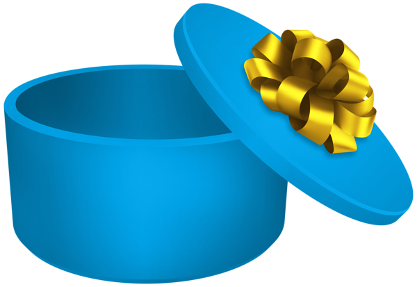 This png image - Round Open Gift Blue PNG Transparent Clipart, is available for free download