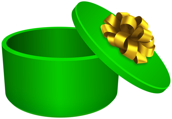 This png image - Round Open Gift Green PNG Transparent Clipart, is available for free download