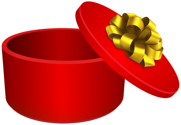 This png image - Round Open Gift Red PNG Transparent Clipart, is available for free download