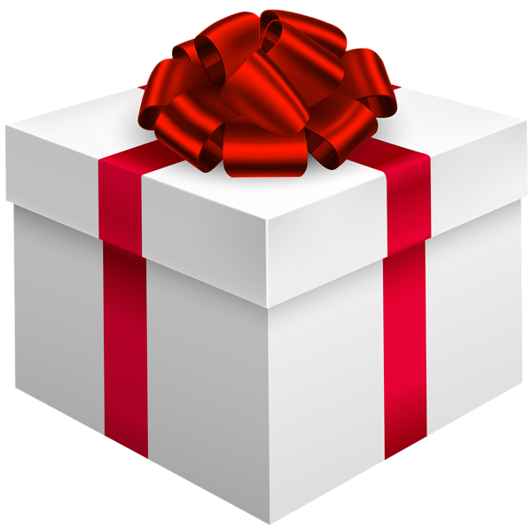This png image - White Gift Box with Red Bow PNG Clip Art, is available for free download