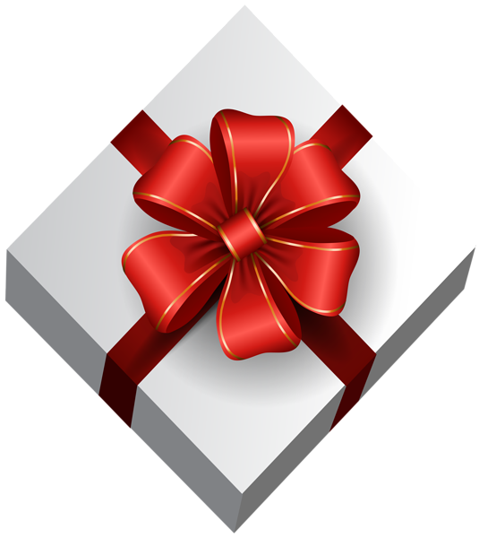This png image - White Gift Box with Red Bow PNG Clip Art Image, is available for free download