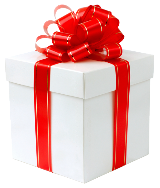 This png image - White Gift Box with Red Bow PNG Clipart, is available for free download