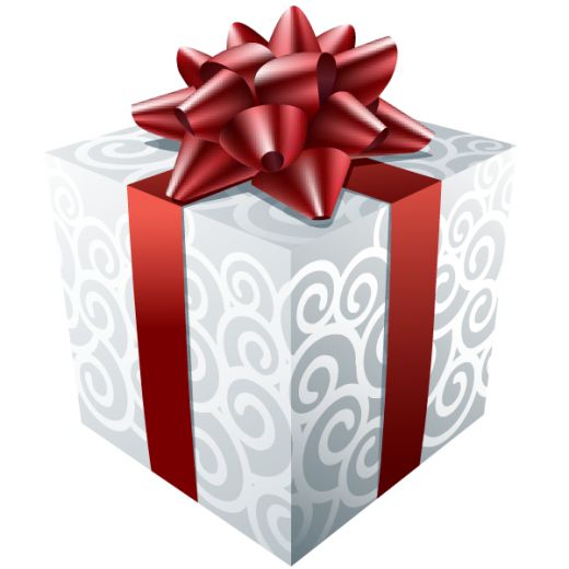 This jpeg image - White Gift with Red Ribbon Clipart, is available for free download