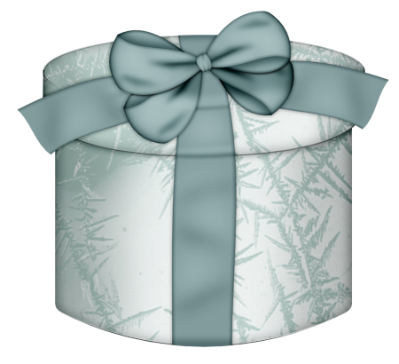 This png image - White Round Gift Box with Blue Bow Clipart, is available for free download