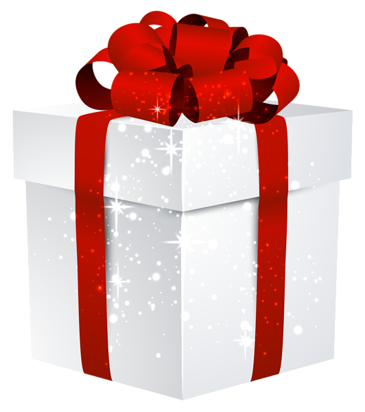 This png image - White Shining Gift Box with Bow PNG Clipart Image, is available for free download