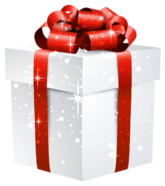 This png image - White Shining Gift Box with Red Bow PNG Clipart Image, is available for free download