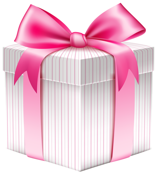 This png image - White Striped Gift Box PNG Picture, is available for free download