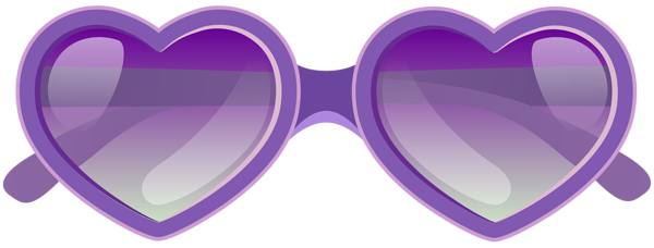 Purple Heart Sunglasses PNG Clipart Image | Gallery Yopriceville - High ...