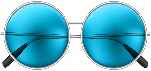 This png image - Round Sunglasses Blue PNG Clip Art Image, is available for free download