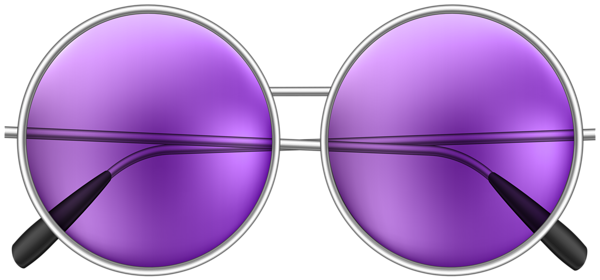 This png image - Round Sunglasses Purple PNG Clip Art Image, is available for free download