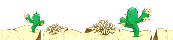 This png image - Desert Ground with Cactuses PNG Clipart Picture, is available for free download