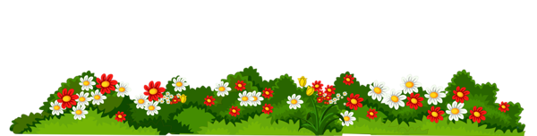 This png image - Flowers with Grass Transparent PNG Clipart, is available for free download