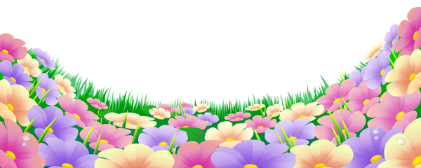 This png image - Grass with Beautiful Flowers PNG Clipart, is available for free download