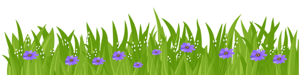 This png image - Grass with Purple Flowers Transparent PNG Clip Art Image, is available for free download