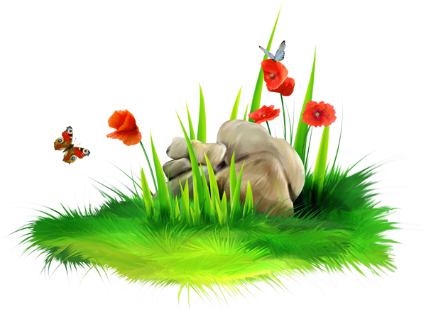 This png image - Grass with Stone PNG Clipart Picture, is available for free download