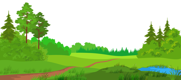 This png image - Meadow with Trees PNG Clipart Picture, is available for free download