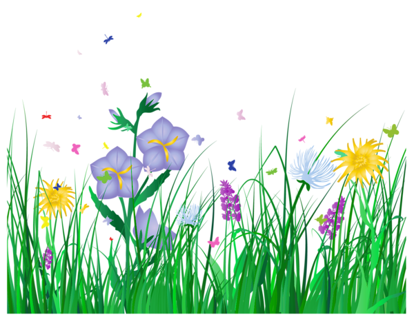 This png image - Transparent Grass and Flowers Clipart, is available for free download