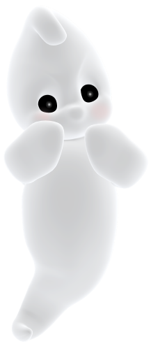 This png image - 3D Cute Ghost PNG Clipart, is available for free download
