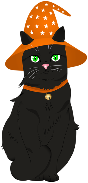 This png image - Black Halloween Cat PNG Clipart, is available for free download
