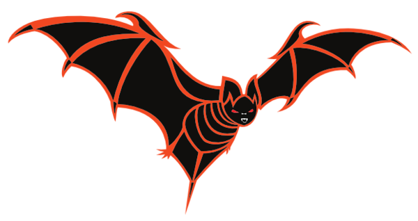 This png image - Black and Orange Bat PNG Clipart, is available for free download