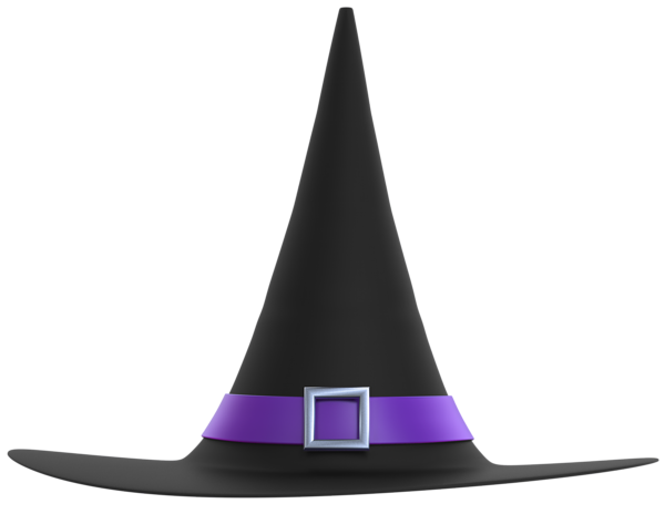 This png image - Black and Purple Witch Hat PNG Clipart Image, is available for free download