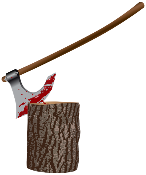 This png image - Bloody Axe and Stump PNG Clipart Image, is available for free download