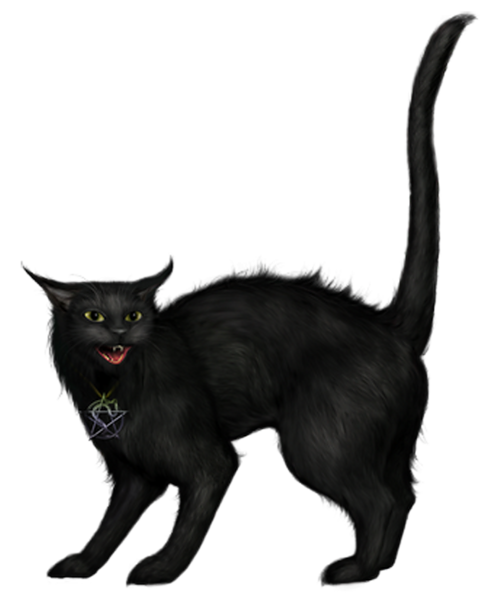 This png image - Creepy Black Cat PNG Picture, is available for free download