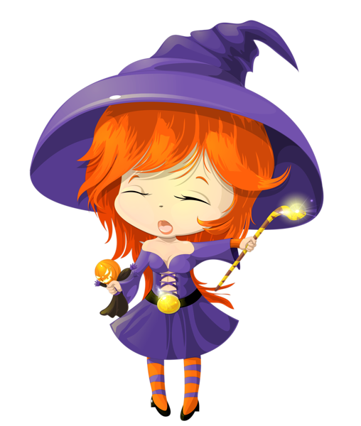 This png image - Cute Purple Witch Transparent Clipart, is available for free download