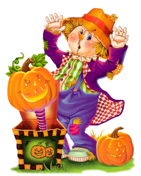 This png image - Cute Scarecrow PNG Clipart, is available for free download