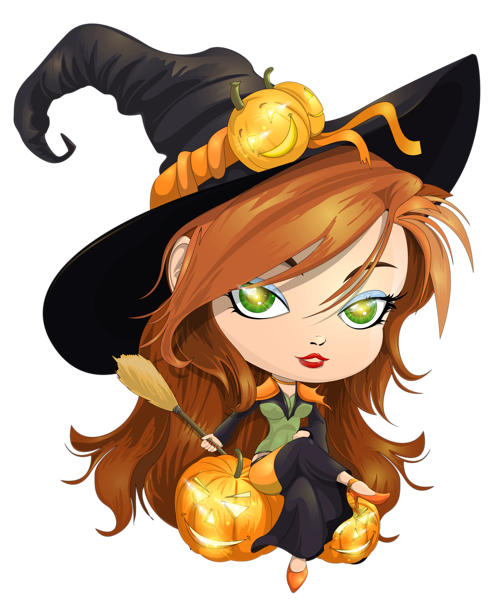 This png image - Cute Witch Transparent Clipart Picture, is available for free download