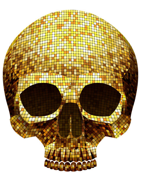 This png image - Golden Skull PNG Clipart Image, is available for free download