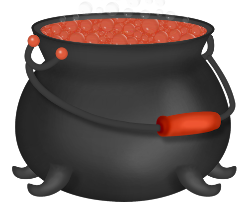 This png image - Halloween Orange Witch Cauldron Clipart, is available for free download