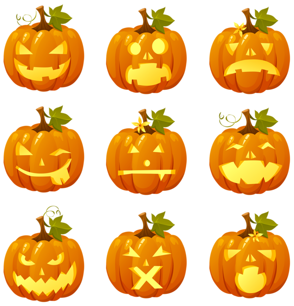 This png image - Halloween Pumpkin Smiles Collection PNG Clipart, is available for free download