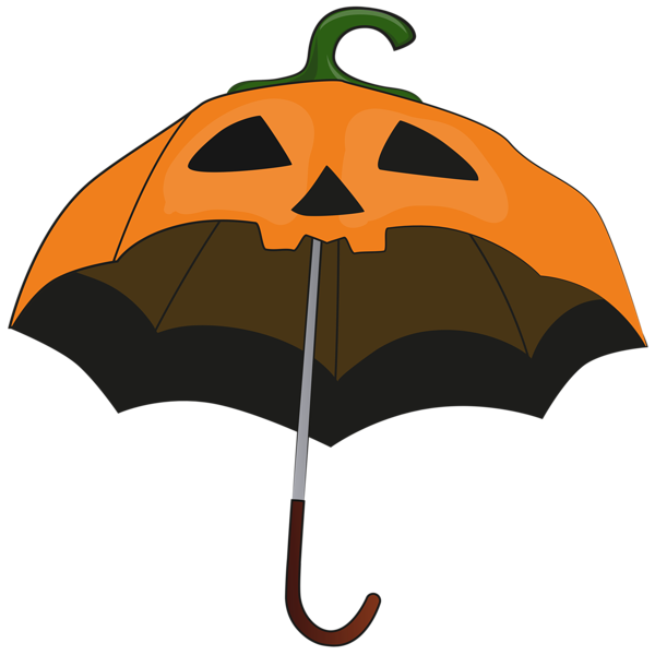 This png image - Halloween Pumpkin Umbrella PNG Clip Art Image, is available for free download