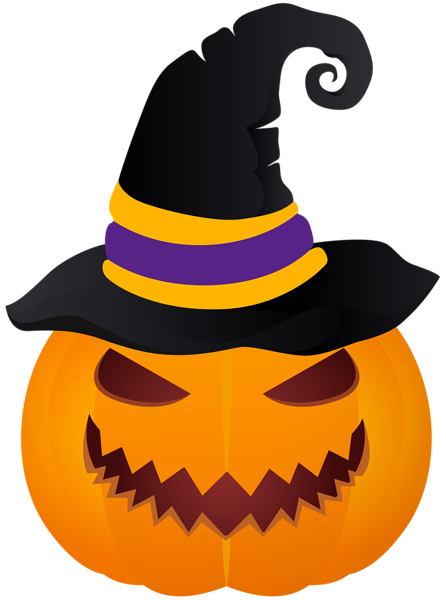 This png image - Halloween Pumpkin with Witch Hat PNG Clipart, is available for free download