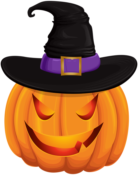This png image - Halloween Pumpkin with Witch Hat Transparent Clip Art, is available for free download