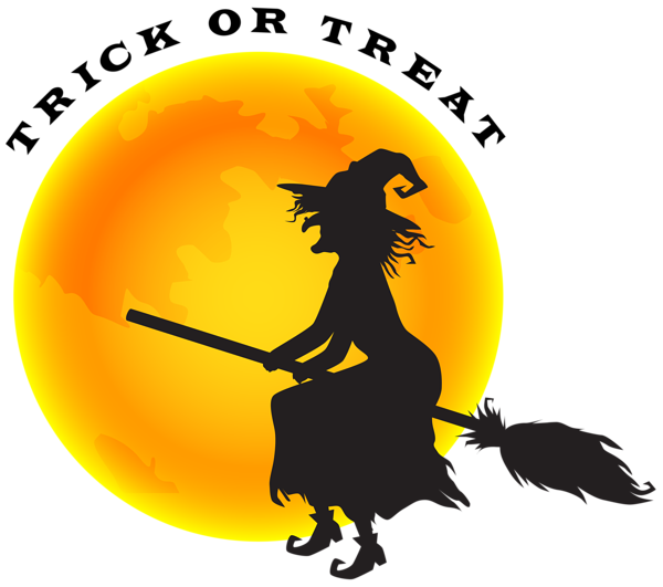 This png image - Halloween Witch and Moon PNG Clip Art Image, is available for free download
