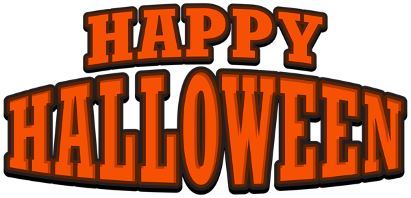 This png image - Happy Halloween Orange Text PNG Clipart, is available for free download