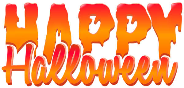 This png image - Happy Halloween Orange Text PNG Clipart, is available for free download