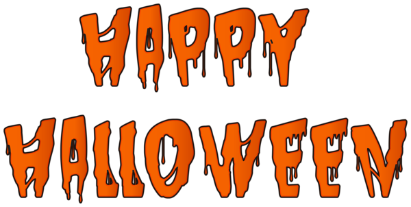 This png image - Happy Halloween Text Orange Clipart, is available for free download