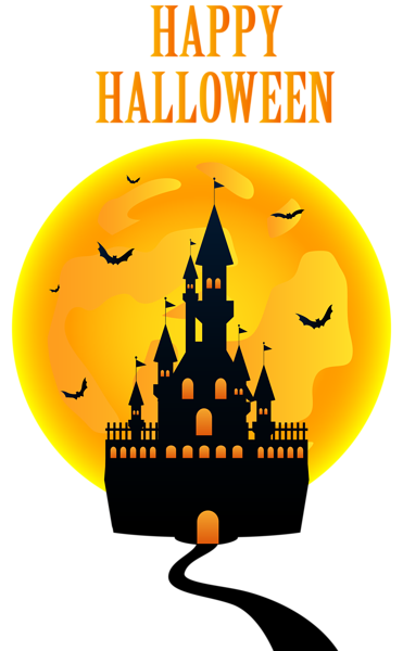 This png image - Happy Halloween with Castle PNG Clip Art Image, is available for free download