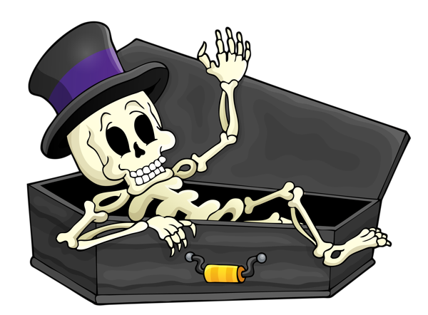 Haunted Skeleton in Coffin PNG Picture | Gallery Yopriceville - High ...