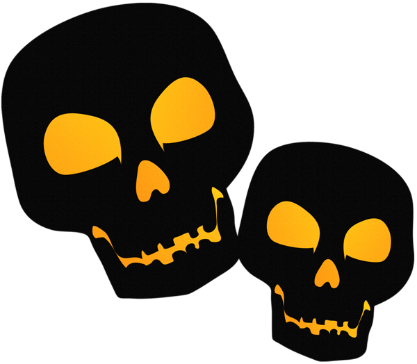 This png image - Large Black PNG Halloween Skulsl Clipart, is available for free download