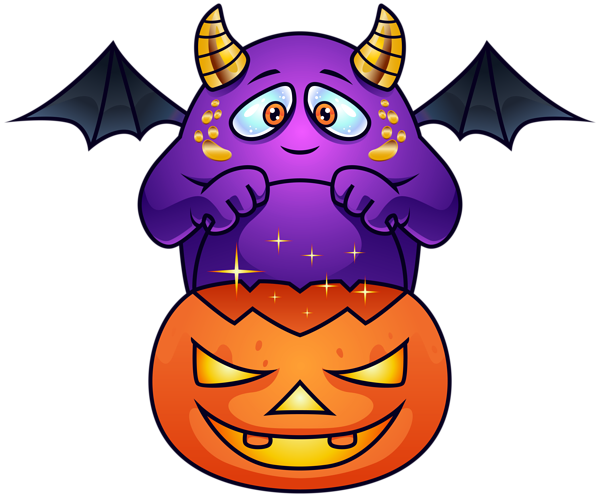 This png image - Purple Halloween Monster PNG Clipart Image, is available for free download