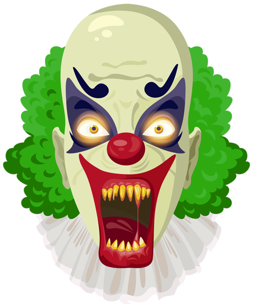 This png image - Scary Clown Green PNG Clipart Image, is available for free download